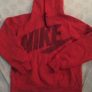 Red Nike pullover sweater